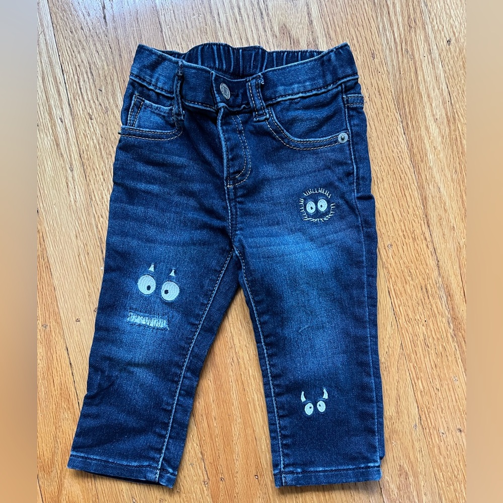 Baby GAP stretch Denim Jeans with Fun Patches